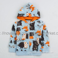 kids clothing printed micro polar fleece baby boy winter jacket hoodi